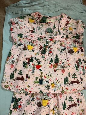 Print Fresh Rabbit ' Pink Garden Print Pajama Set